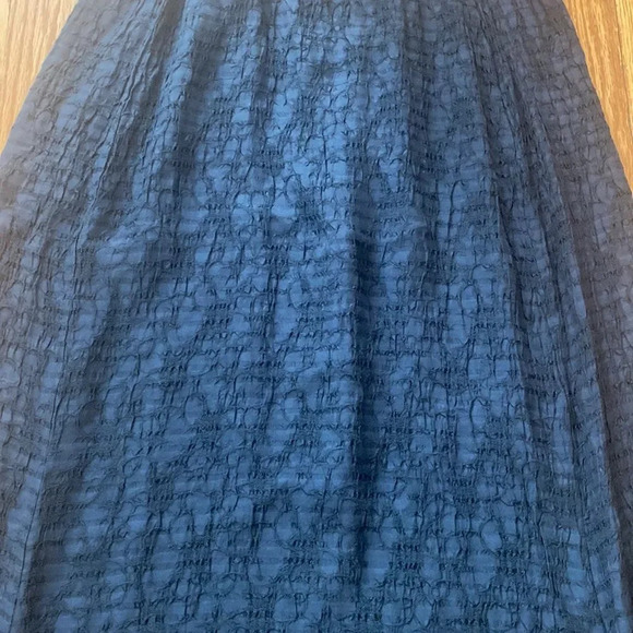 CP Shades M rayon textured black skirt great pre owned condition elastic waist - Picture 2 of 6